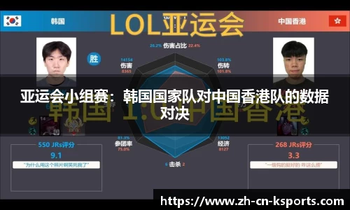 亚运会小组赛：韩国国家队对中国香港队的数据对决